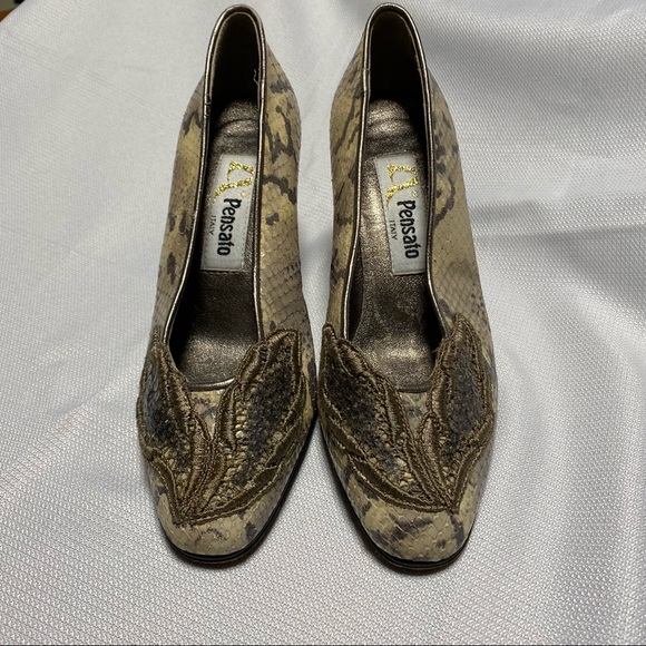 FERNANDO PENSATO LEATHER HEELS - Picture 6 of 7